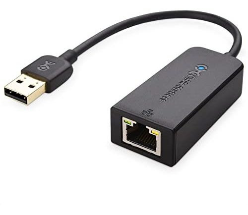 Adaptador Usb A Ethernet 10/100 Mbps En Negro.