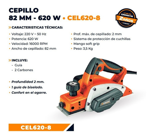 Sierra Circular Lusqtoff 1500w Disco 185mm + Cepillo 620w