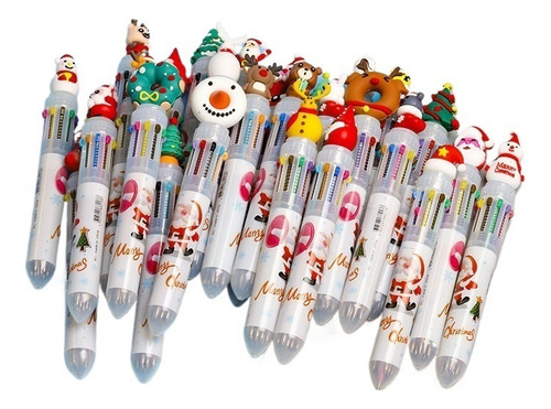 Presente De Natal Desenho Animado De Dez Cores Clique Em