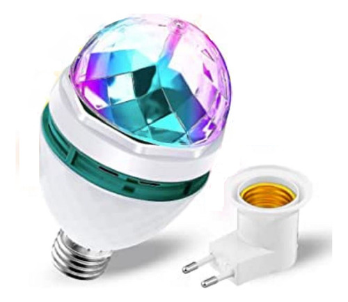 Bola Disco Luces Led Fiestas Giratoria Color  X 3 Unidades