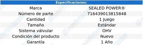Jgo Bujes Árbol Levas Std V3500 87 Al 88 Sealed Power