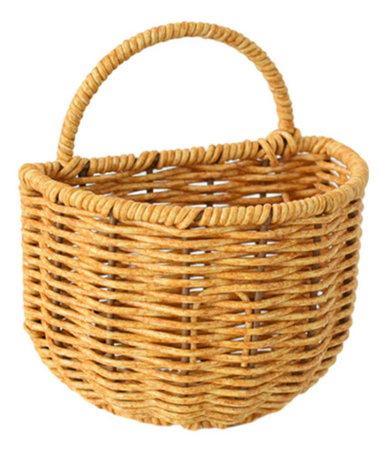 Cesta Colgante Semicircular Tejida, , Pequeño 13cmx8cmx14cm
