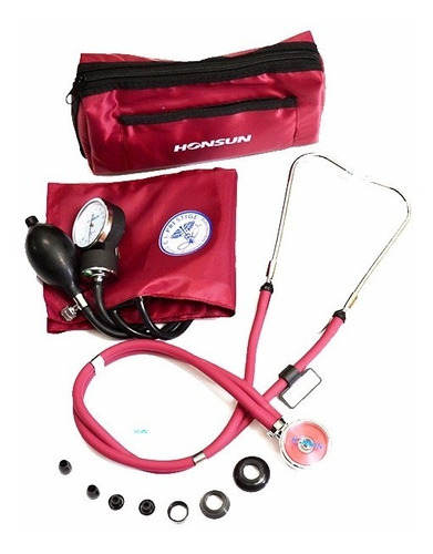 Kit Tensiómetro Manual + Fonendoscopio Rappaport  Vinotinto