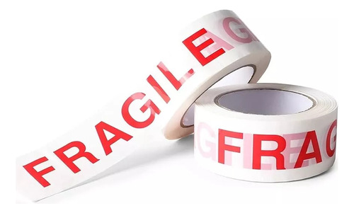 Pack 6 Rollos Fragile Huincha Embalaje 45mmx250m Frágil