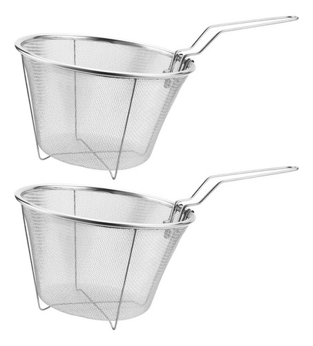 Cesta Para Freír Patatas Fritas De Acero Inoxidable, 2 Unida