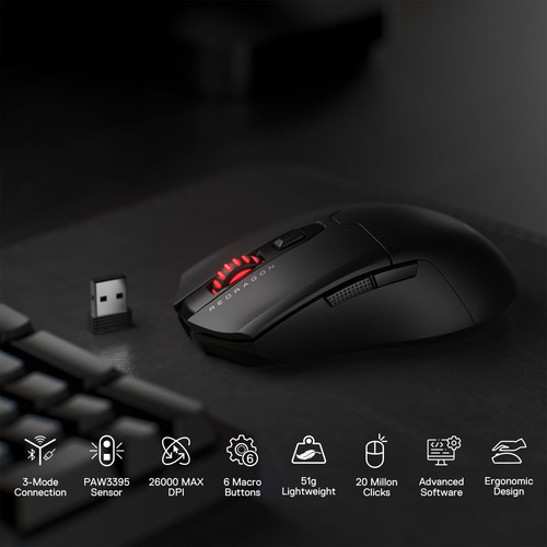 Ratón Inalámbrico Para Juegos Redragon M995 Pro 26000 Dpi Ne