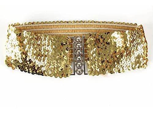 Punk Sequin Waistband Wi Correas Ifcow Corset Buckle Belt 