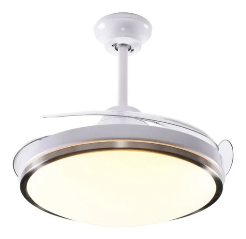Imagen 2 de 10 de Ventilador De Techo Retractil Peabody Vtra42 100w C/ Luz Led