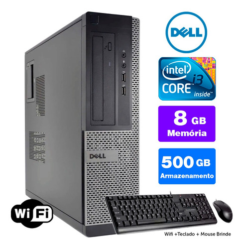 Imagem 1 de 5 de Desktop Barato Dell Optiplex Int I3 2g 8gb 500gb Brinde