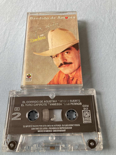 Joan Sebastian / Bandido De Amores Con Tambora Cassette 1992 (Usado)
