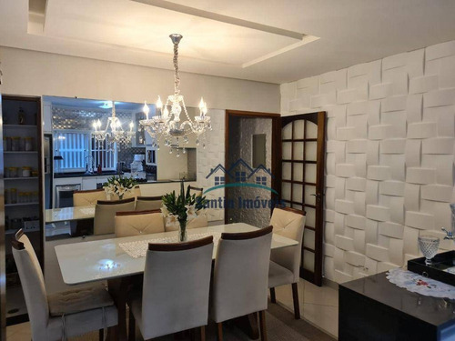 Imagem 5 de 30 de Sobrado Com 3 Quartos, (01 Suíte) Espaço Gourmet, Mobiliado, 02 Vagas Cobertas À Venda, 150 M² - Jardim Teles De Menezes - Santo André - So0404