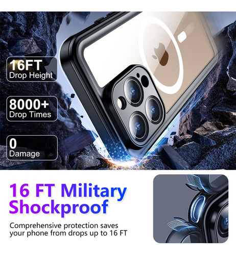 Capa Impermeável Temdan Compatível Com iPhone 16 Pro Max
