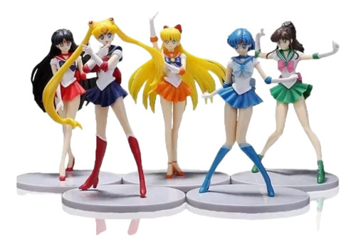 5 Figuras De Acción De Sailor Moon, Modelo Muñecas Anime 