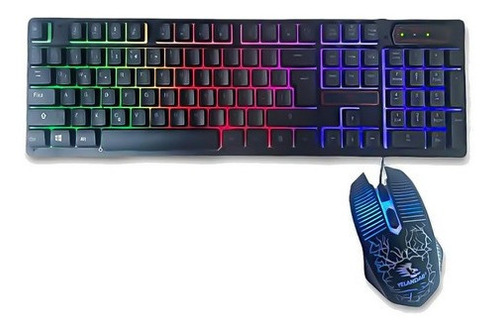 Teclado Y Mouse Gamer Yelandar Jx-kt333 Ergonomico Luces Rgb