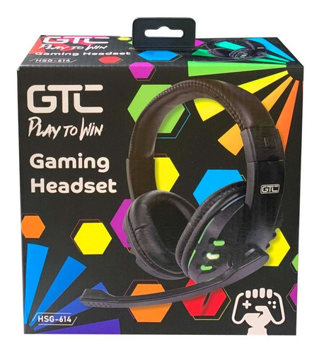 Imagen 2 de 2 de Auricular Gaming Gtc Con Luz Led Play To Win Hsg-614