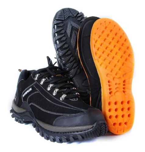 Sapato Mocassim Couro Baixo Rasteiro Botas - Botas Caterpillar Preto com o Melhores Preços no Mercado Livre Brasil