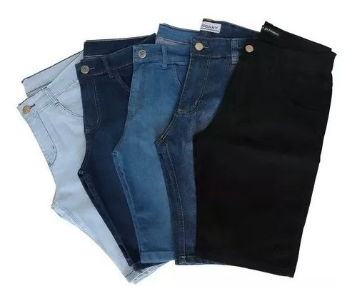 Kit 3 Bermudas Jeans Adulto Masculina Plus Size Grande Extra