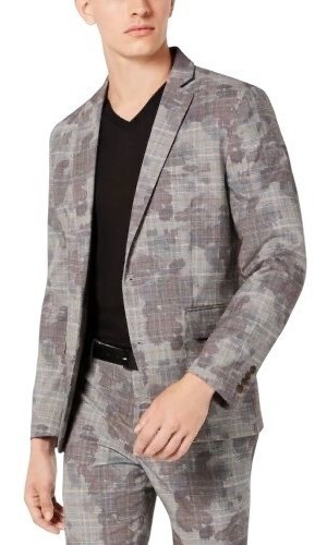 Inc International Concepts Men's Slim-fit Camo Blazer Brown