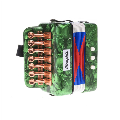 Acordeon Infantil Memphis Stp102 2 B / 7 T Green