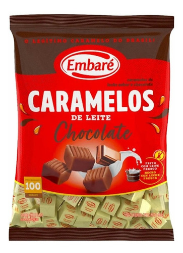 Caramelos De Leite Chocolate Y Original Embaré 660g