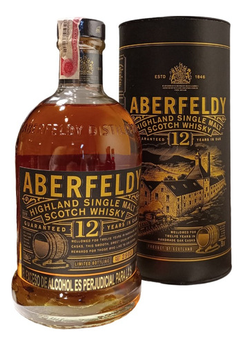 Whisky Single Malt Aberfeldy 12 Años - mL a $457
