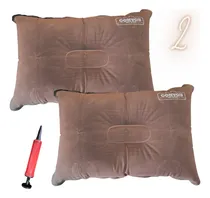 Comprar Kit 2 Travesseiros Inflável Viagem Acampar Cu002F Bomba De Ar