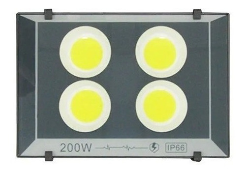 Foco Extraplano Reflector Proyector 200w Cob Luminaria Ip66