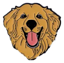 Comprar Pin Broche Metálico Perro Raza Golden Retriever Para Mochila