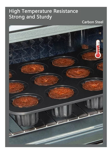 Forma De Bolo Canele Mold De 12 Cavidades Antiaderente Canel