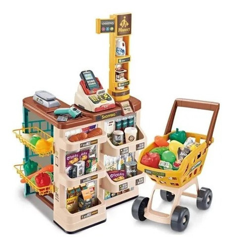 Juego Supermercado Carrito De Compras Caja Registradora