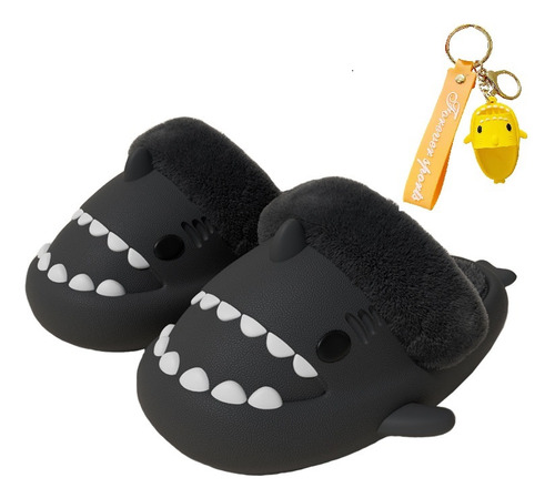 Z Pantuflas Tiburón Sharklas Invierno Sandalias Para Niño