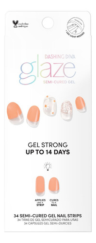 Uñas Adhesivas Glaze Art -coral Picnic