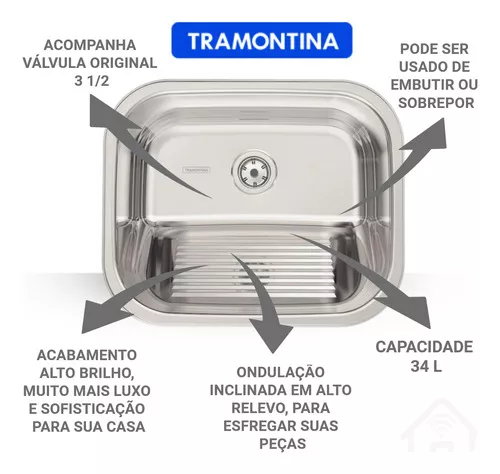 Segunda imagem para pesquisa de tanque tramontina 50x40