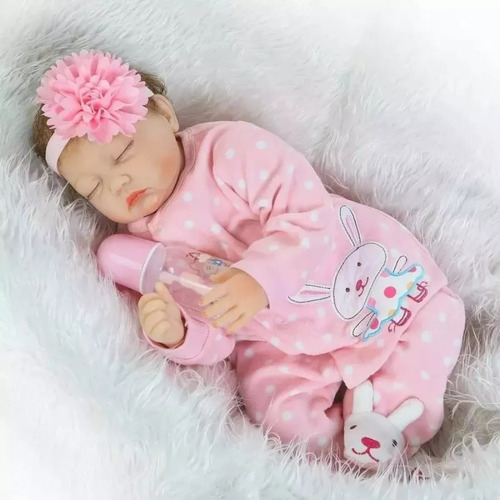 55cm Muñeca De Bebé Reborn Bebé Niña De Silicona Y Algodón