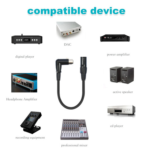Para Cable Xlr, Ángulo Recto, Conector Hembra A Macho,