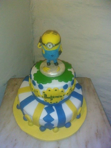 Minions Grande Adorno De Torta, Porcelana Fria