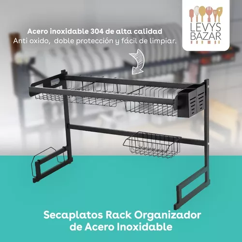 Seca Platos Escurridor Bacha Aluminio Inoxidable Organizador