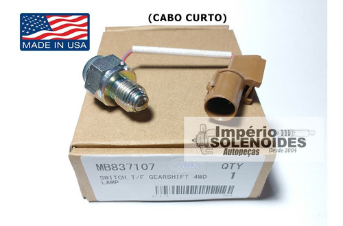 Interruptor Caixa Tração Pajero Sport Plug Marrom Cabo Curto