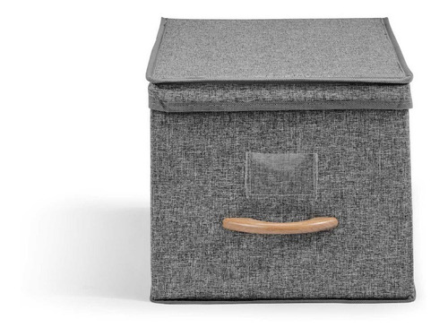 Caja Organizadora Homeware, Plegable, Almacenaje + Tapa Color Gris HN4001