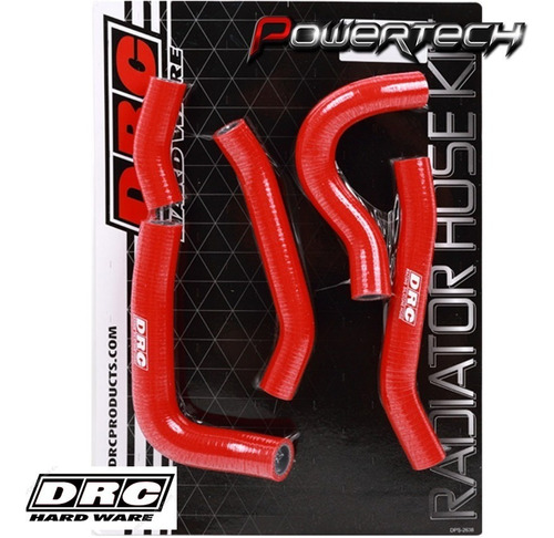 Kit Mangueras Drc Radiador Silicona Crf 250 16 - 17  Rojo