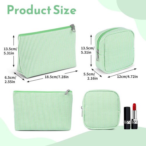 2pcs Bolsa De Maquillaje Portátil Bolsa De Cosméticos Mini