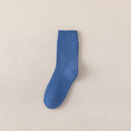 038 Blue - Calcetines De Felpa Para Mujer De Otoño E Inviern