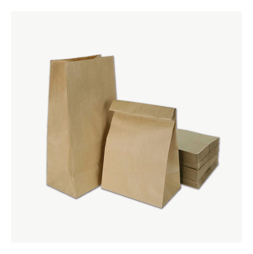 Bolsas De Papel Kraft Delivery Sin Manija 12*24*7.5 X 50 Nº1