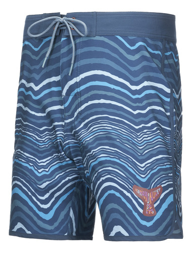 Traje De Haka Honu Baño Hombre Sorfer Print Azul