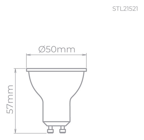 Lâmpada Dicróica Dimerizável Mr16 Evo 10º 5,7w 2700k Stella Cor da luz Branco-quente 127V