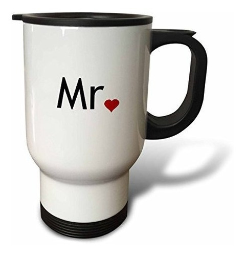 Vaso - 3drose Mrs. With Red Love Heart-part Of Mr. And Mrs. 