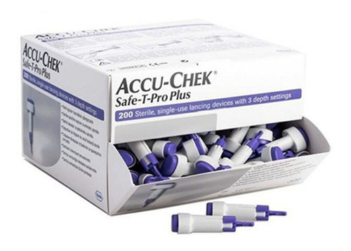 Lancetas Accu-chek Safe T Pro Plus Caja Con 200 Lancetas Color Nude