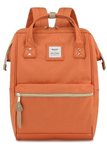 Mochila urbana Himawari 9001 color naranja diseño lisa 19L