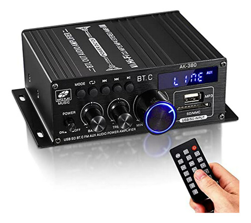 Amplificador De Audio Mini 200wx2 Bluetooth