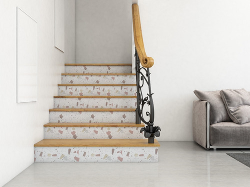 Imagen 9 de 10 de Vinilos Decorativos Escalera Escalones Terrazo